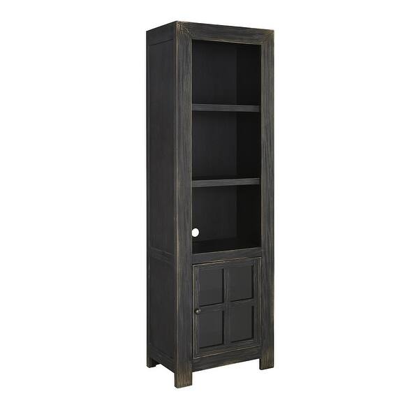 Shop Ashley Furniture W732 24 Gavelston Right Pier Black W Glass