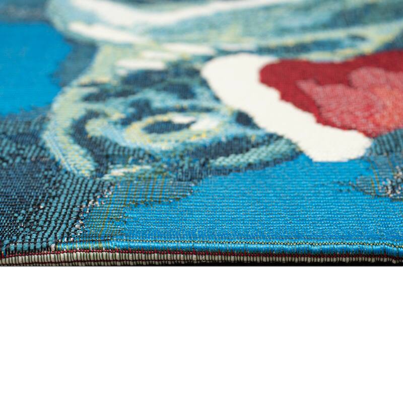 Liora Manne Esencia Santa Seaturtle Indoor/Outdoor Mat