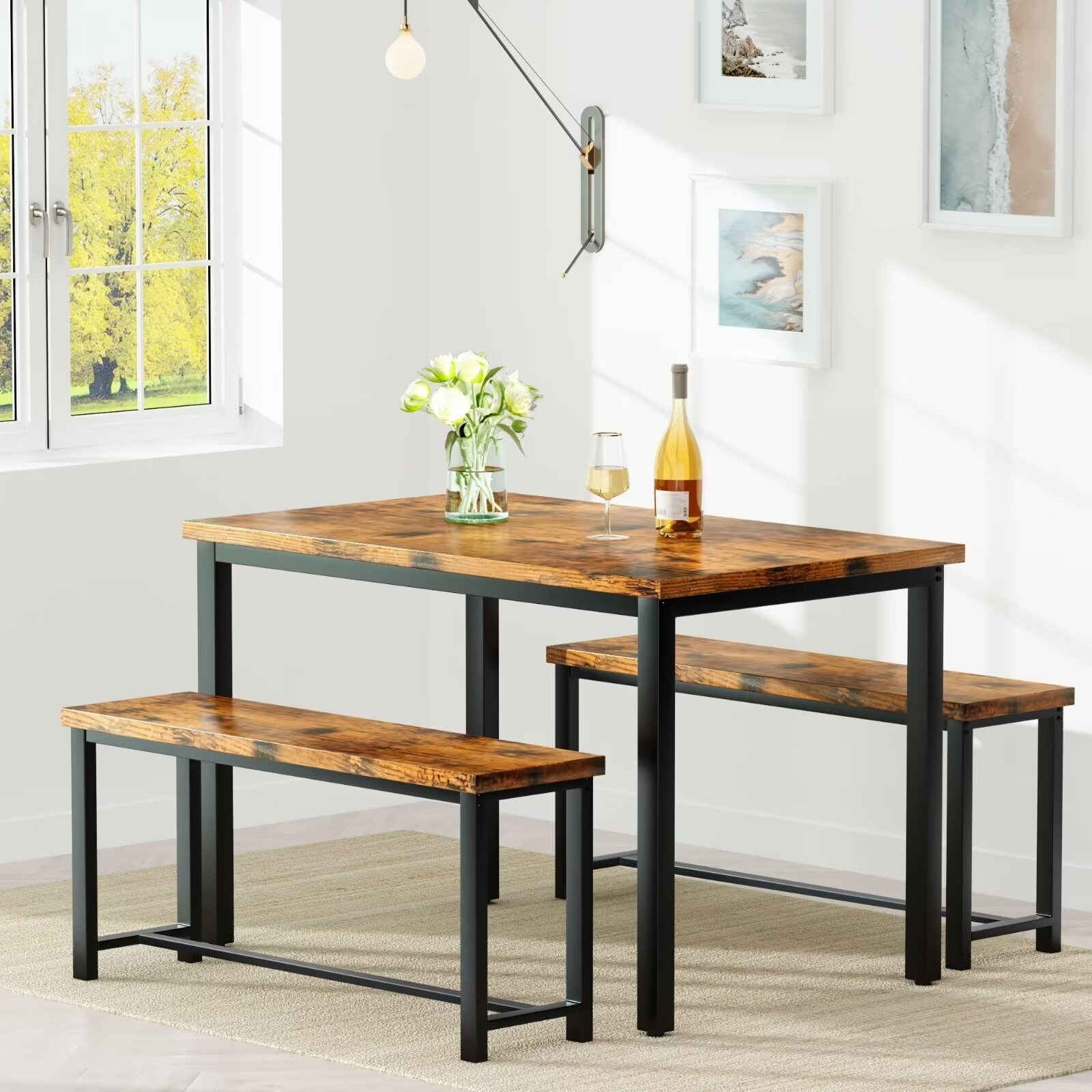 Retro metal kitchen clearance table and chairs