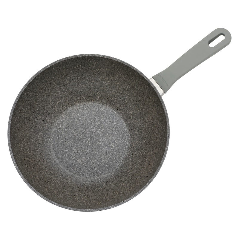 ZWILLING Parma Plus 11-inch Aluminum Nonstick Wok with Lid - Grey