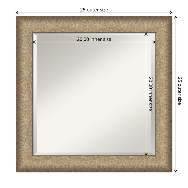 dimension image slide 16 of 18, Beveled Bathroom Wall Mirror - Elegant Frame