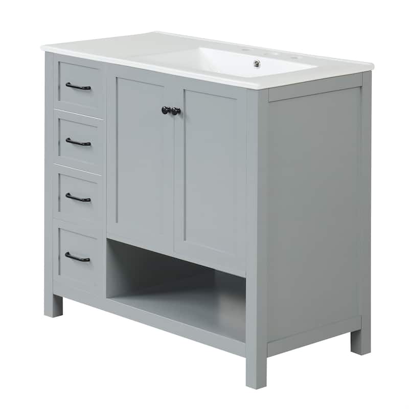 36" Bathroom Vanity with Sink Top