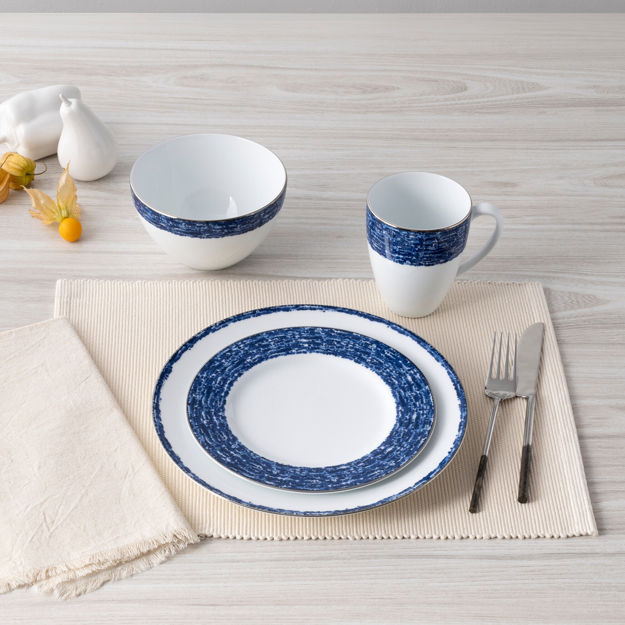 Noritake Rill Set Of 4 Dinner Plates, 10-1/2"
