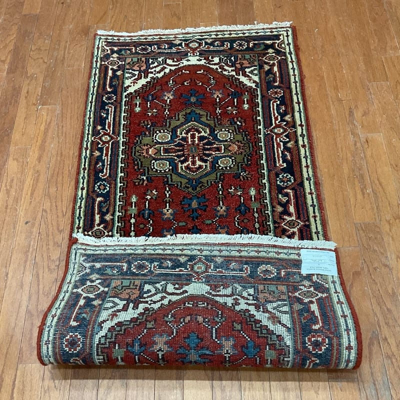 Handmade One-of-a-Kind Heriz Wool Oriental Rug 2'8 x 6'2 - 2.8 x 6.2