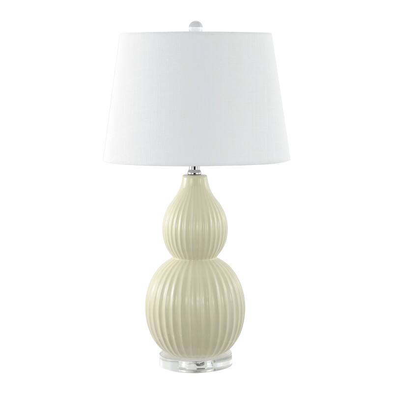 Dylan 28.25" Ceramic LED Table Lamp, Cream by JONATHAN Y