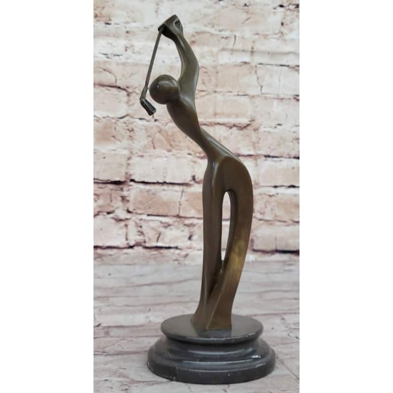 Signed Milo Abstract Tall Golfer Trophy Gift House Decor Golfing Golf Figure
