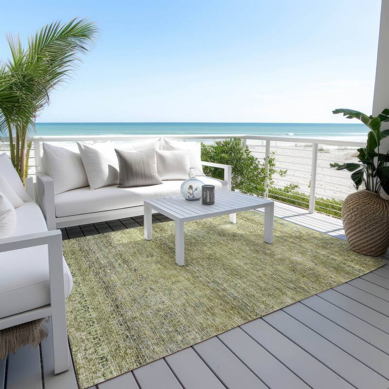 Machine Washable Indoor/ Outdoor Ombre Chantille Rug