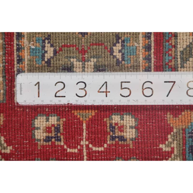 Garden Design Kazak Oriental Foyer Rug Handmade Wool Carpet - 2'9" x 4'1"