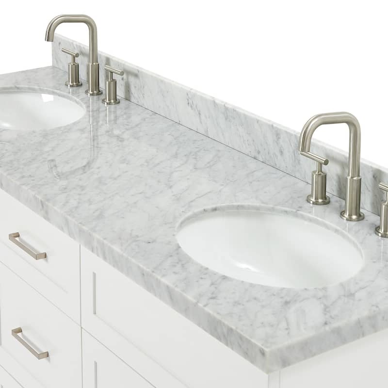 Ariel F067DCWOVO Hamlet 67" Free Standing Double Basin Vanity Set with