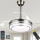 preview thumbnail 1 of 71, Bella Depot 36" Modern Retractable Ceiling Fan with Dimmable Led Light, Remote and APP Control 6-Speed Reversible DC Motor 36 Inch - Brushed Nickel