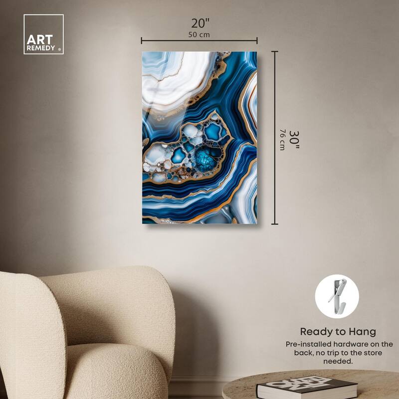 Azure Alveoli II Acrylic by Art Remedy, Ready to Hang