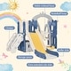 preview thumbnail 5 of 8, 5 In 1 Toddler Slide And Swing Set, Freestanding Climber Slide Playset With Basketball Hoop, Indoor Outdoor Playground