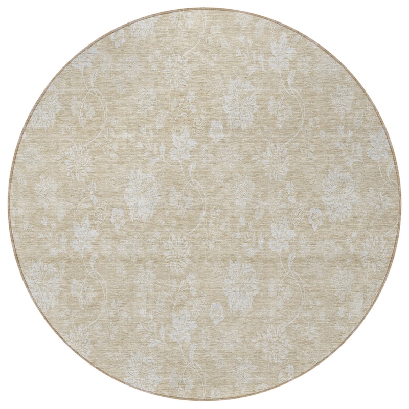 HomeRoots Floral Transitional Rectangle Outdoor Rug