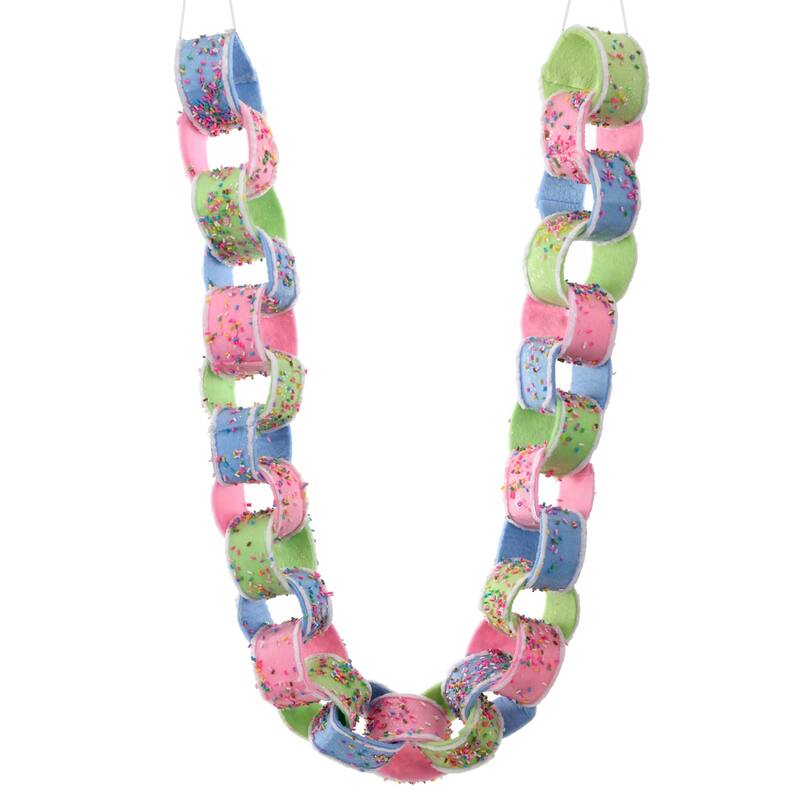 4' x 2.5" Sprinkles Pastel Candy Artificial Christmas Garland, Unlit