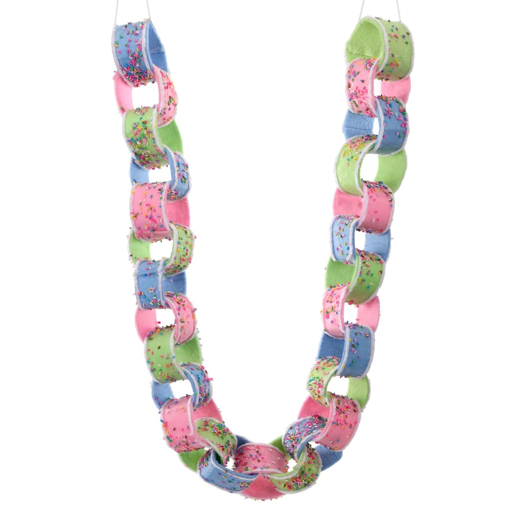 4' x 2.5" Sprinkles Pastel Candy Artificial Christmas Garland, Unlit