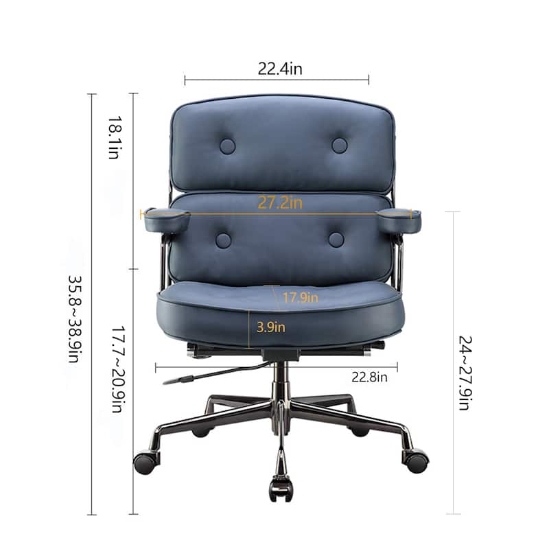 Lobby Chair with Lumbar Support Ergonomic Mid-Back Executive Chair