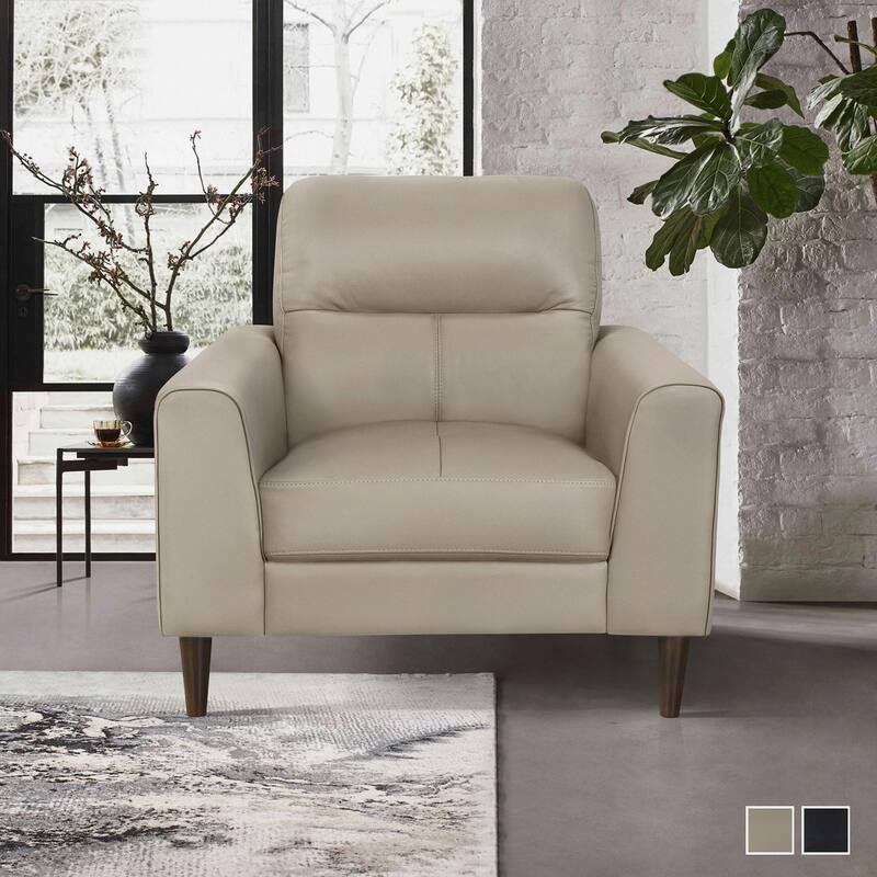 Dakota Leather Match Living Room Chair - 36.5" x 34.5" x 34"