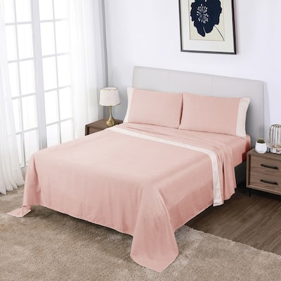Anne Klein Westhill Dot 4-Piece Cotton Sateen Sheet Set