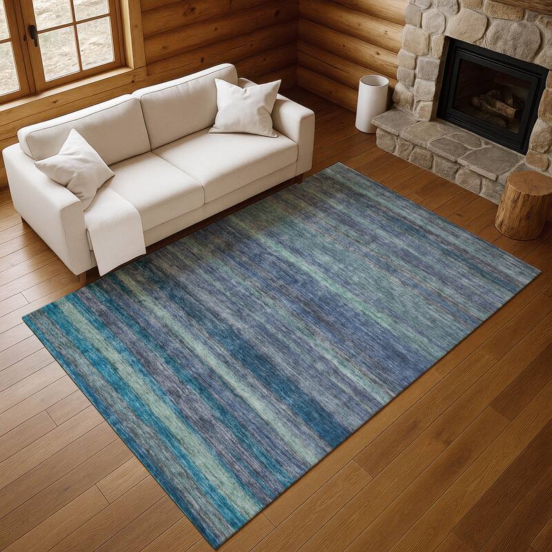 Premium Washable Super Soft Ombre Stripes Mayfield Rug