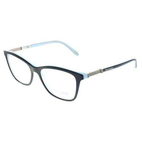 Tiffany & Co. Womens Black on Tiffany Blue Frame Eyeglasses 53mm