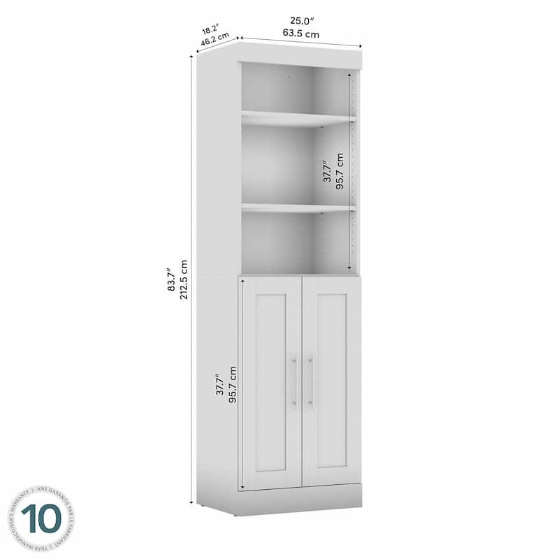Pur 25W Closet Organizer with Doors by Bestar - Closet Organizer