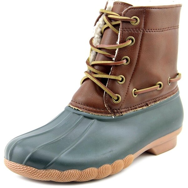 Seven7 Speyside Women Round Toe Synthetic Green Rain Boot