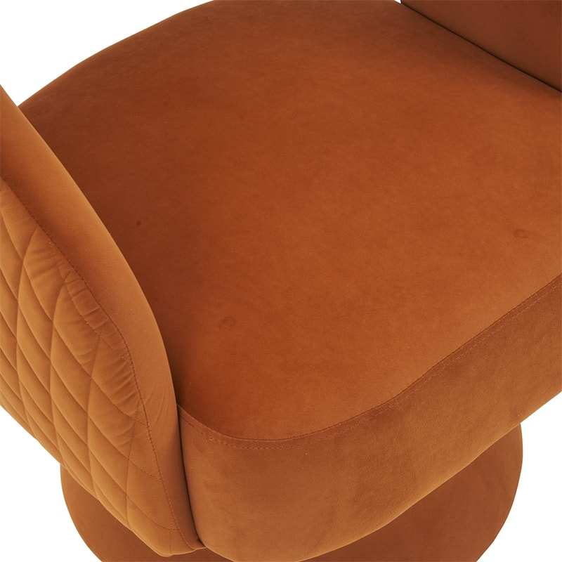 Swivel Accent Chair Armchair,Round Barrel Chair in Fabric,velvet