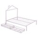 preview thumbnail 6 of 7, Full Size Metal Platform Bed,House-Shaped Headboard Design,two drawers,Pink