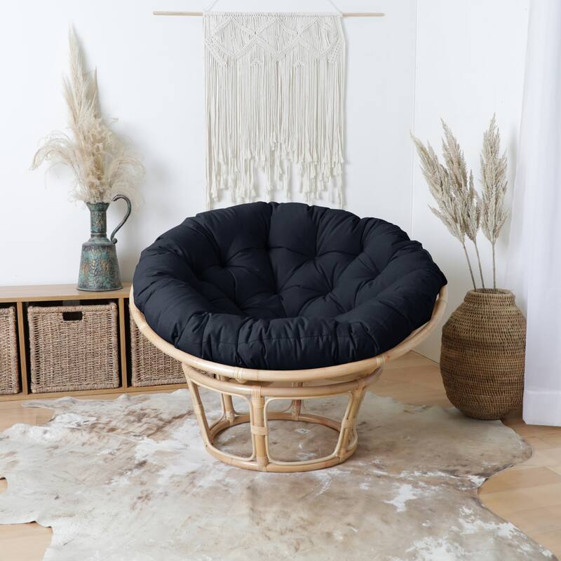 Humble + Haute Round Papasan Cushion - 44 x 44 x 4 inches - Navy