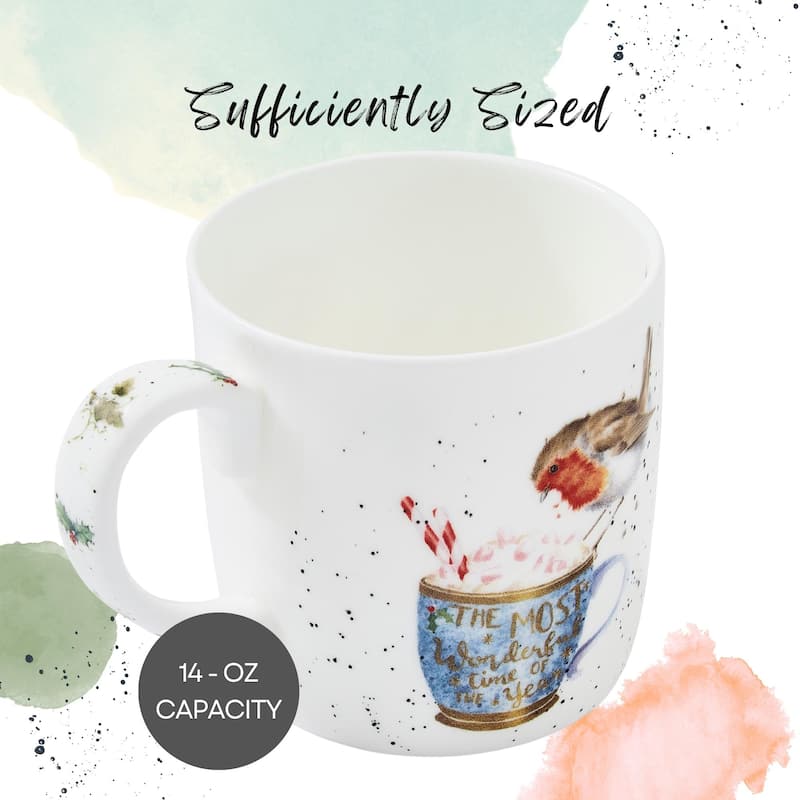 Royal Worcester Holiday Wrendale Designs 14 oz Mug