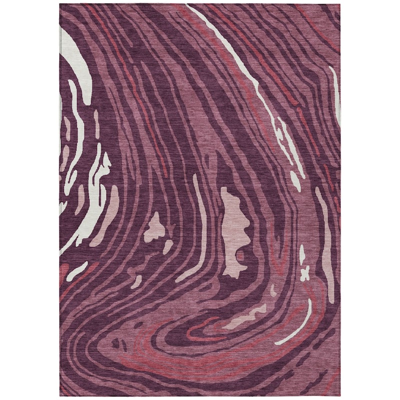 HomeRoots Abstract Transitional Rectangle Outdoor Rug