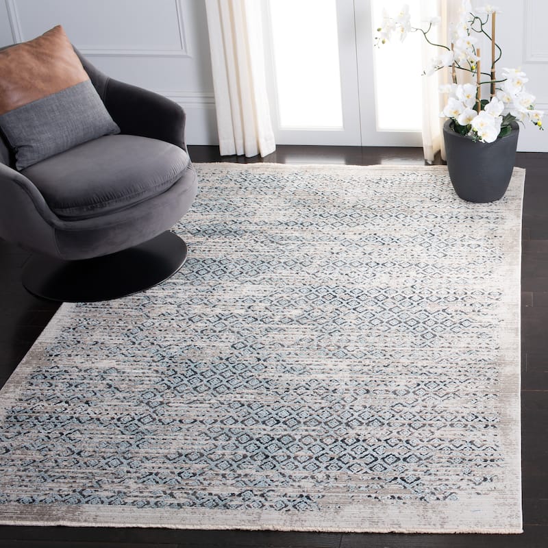 SAFAVIEH Mayflower Esmahan Vintage Rug - 4'5" x 6'5" - Ivory/Blue