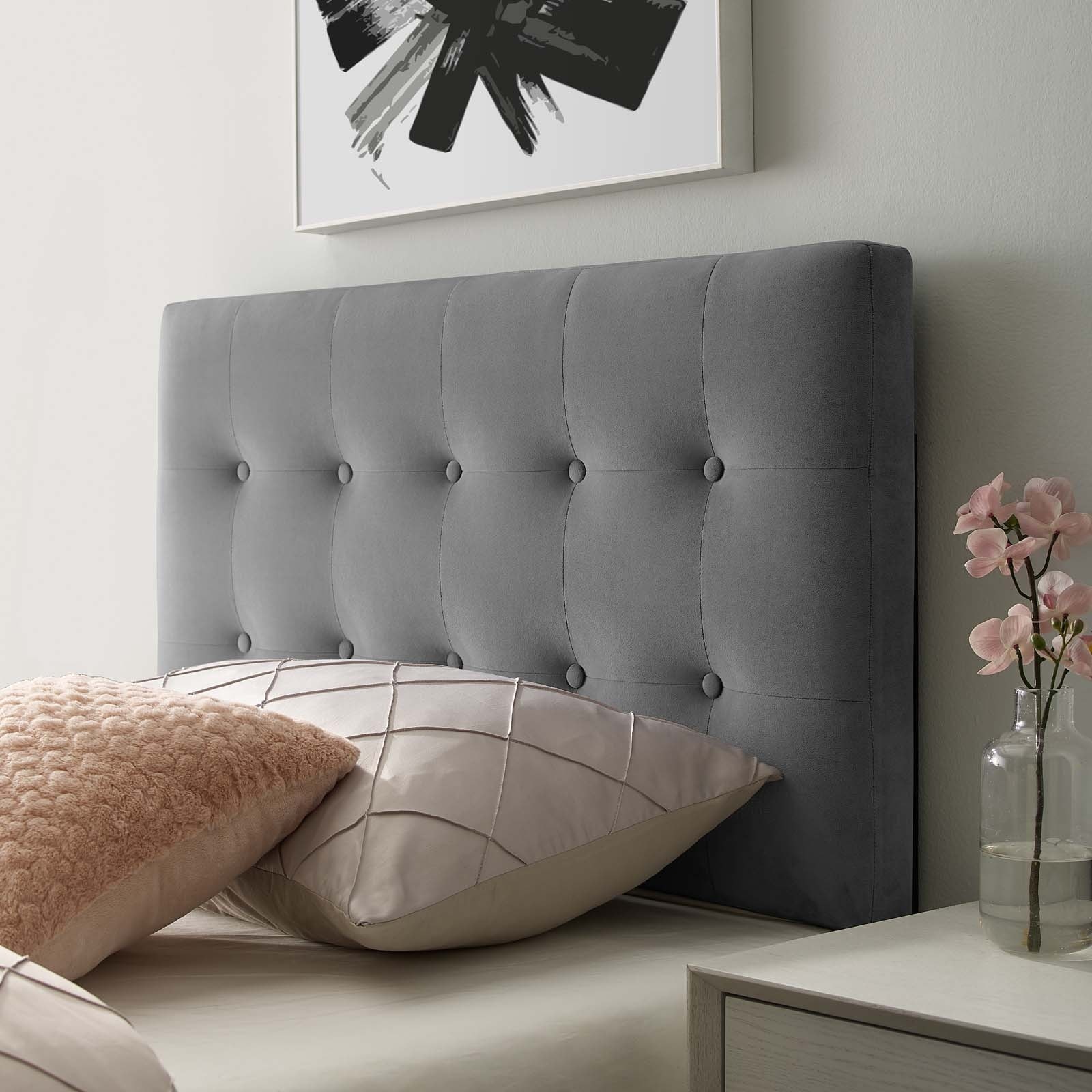 Emily Twin Tufted Performance Velvet Headboard