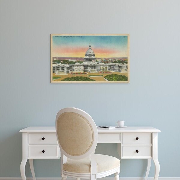 Easy Art Prints Unknown's 'Capitol Panoramic, Washington, D.C.' Premium Canvas Art