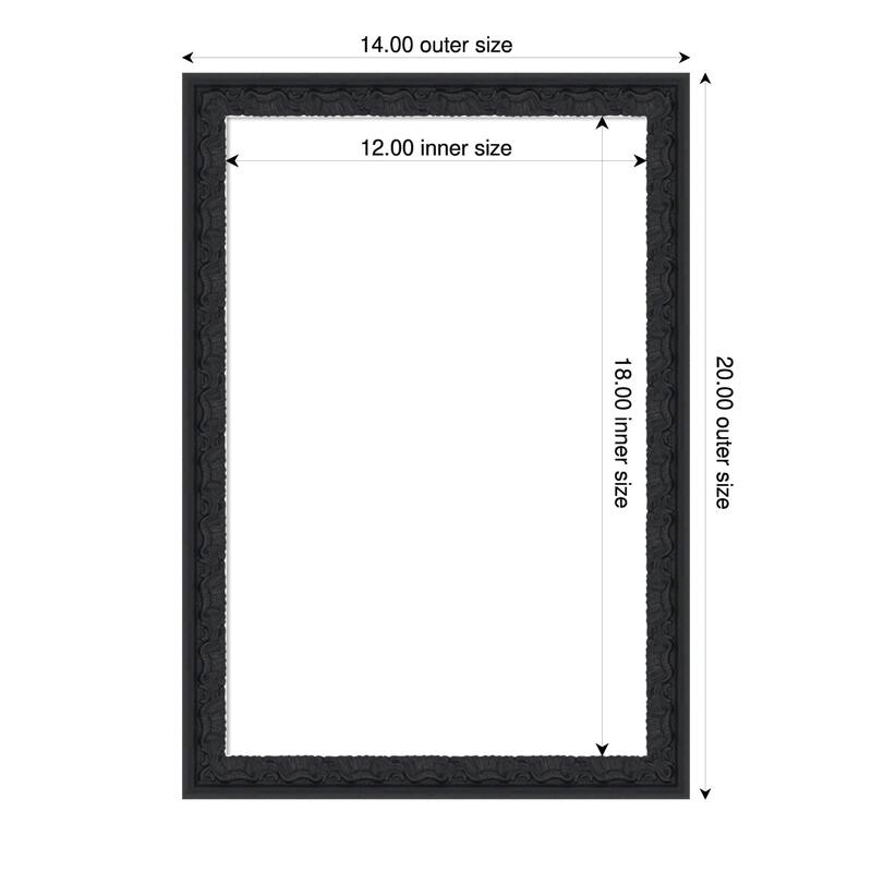 Bethany Framed Dry Erase Magnetic Board - 14 x 20 in - Bethany Black