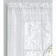 preview thumbnail 3 of 14, Isabella Lace Elegant Rod Pocket W Header Kitchen Curtains - Tier, Swag Pair and Tailored Valance (Sold Separately)