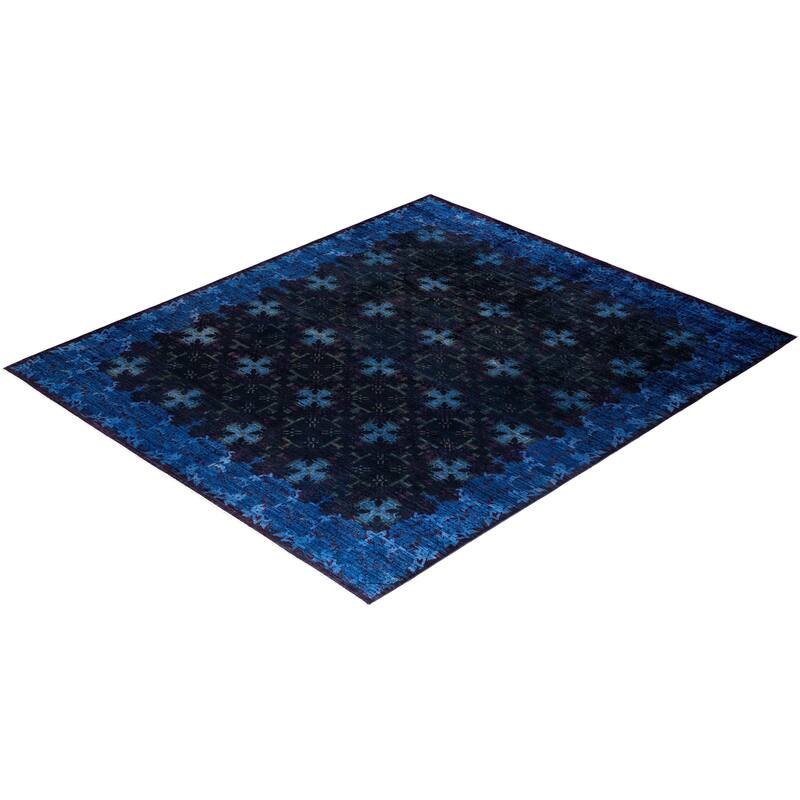 Vibrance One-of-a-Kind Hand-Knotted Area Rug - Black, 7' 11" x 9' 5" - 7' 11" x 9' 5"