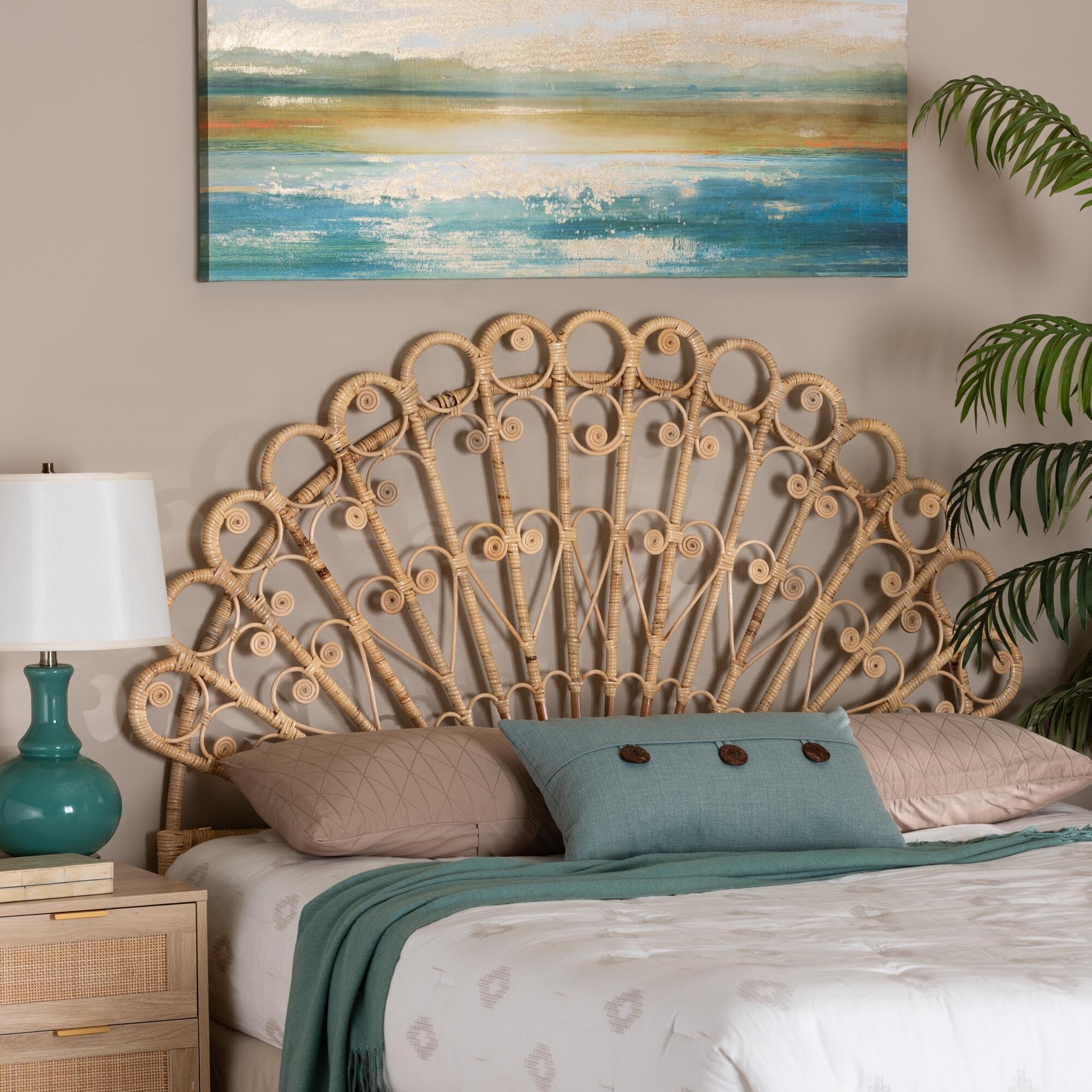 Stand alone hot sale queen headboard