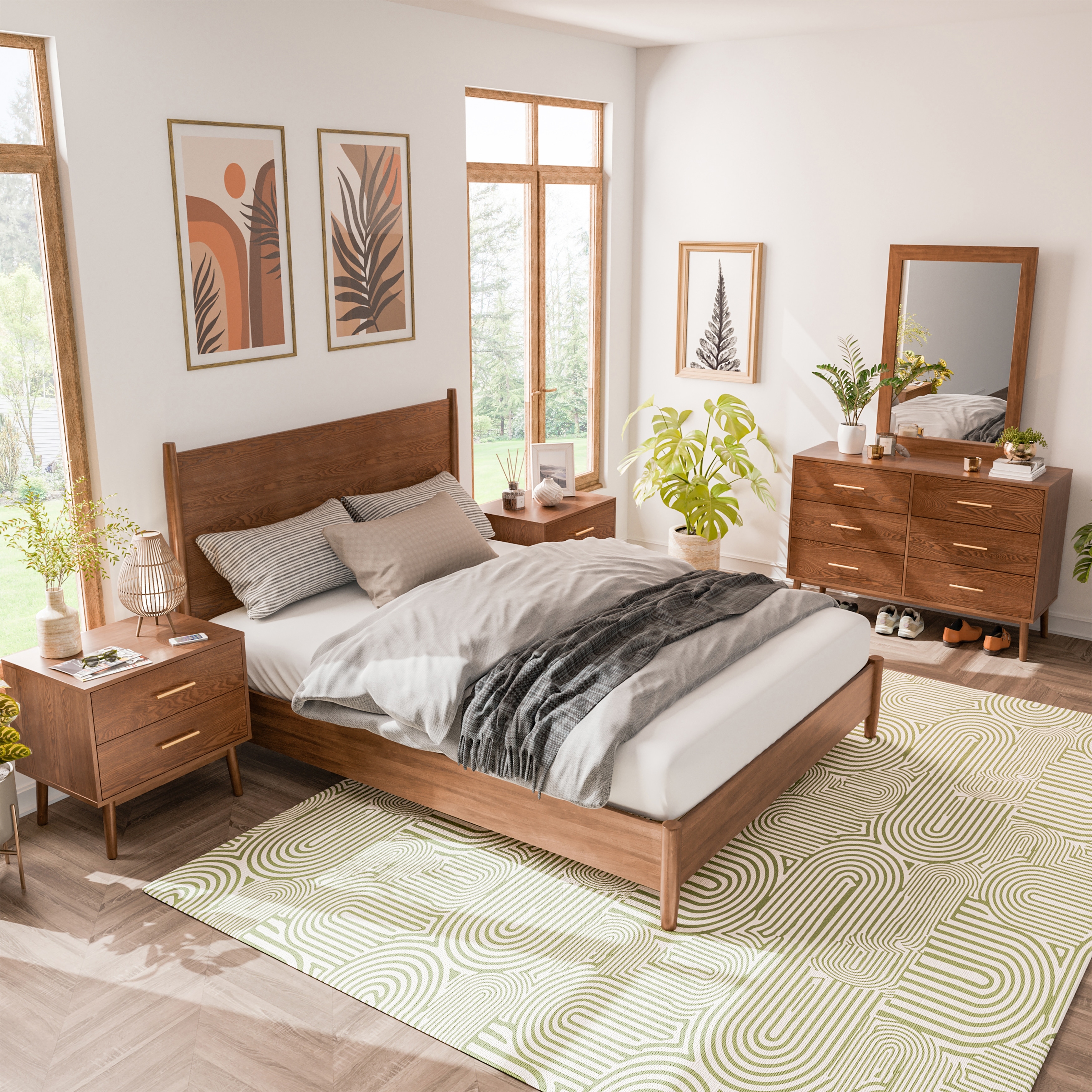 modern bedroom dresser sets Rustic Set French Front Sophia" Queen Wood Traditional Bedroom