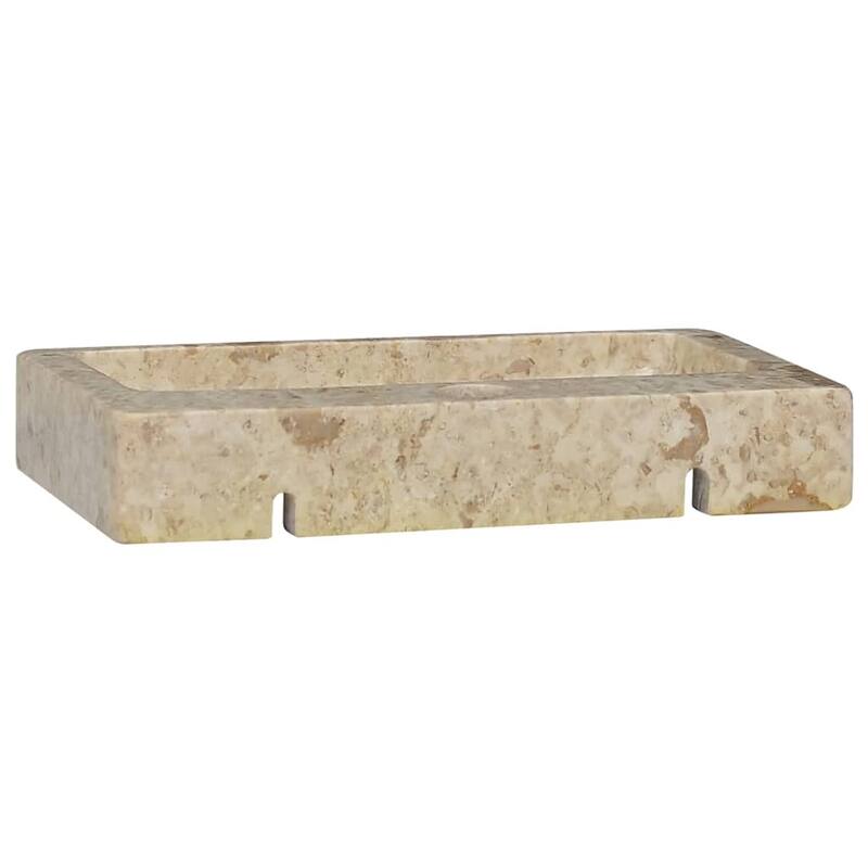 vidaXL Wall-mounted Sink Gray/Cream/Black 15"x9.4"x2.6" Marble