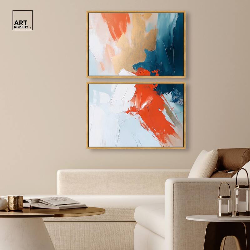 Bold and Bright I Canvas Set of 2 by Art Remedy