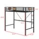 preview thumbnail 6 of 5, Metal Twin Loft Bed Frame with Stairs & Full-Length Guardrail, Space-Saving Design, No Box Spring Needed, Noise-Free, Black