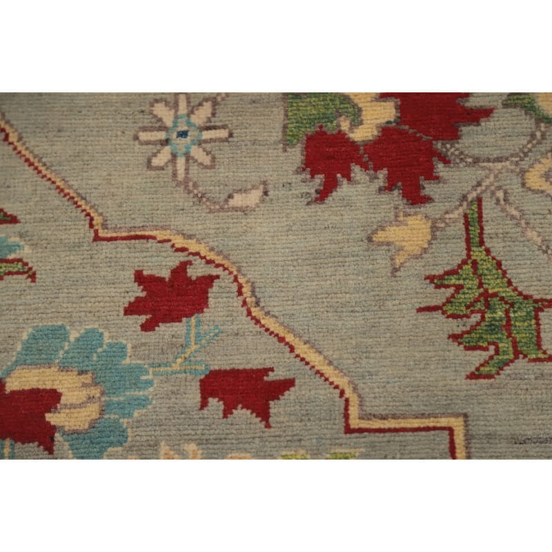 Hand Knotted Oriental 100% Wool Carpet Traditional Floral Greys & Charcoal Kazak Area Rug - 10' 3'' X 8' 0''