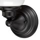 preview thumbnail 8 of 6, Huntley 1-Light 6.75 in. W Oil Rubbed Bronze Bathroom Vanity Lighting Fixture White Schoolhouse Glass Globe, Wall Mounted Sconce