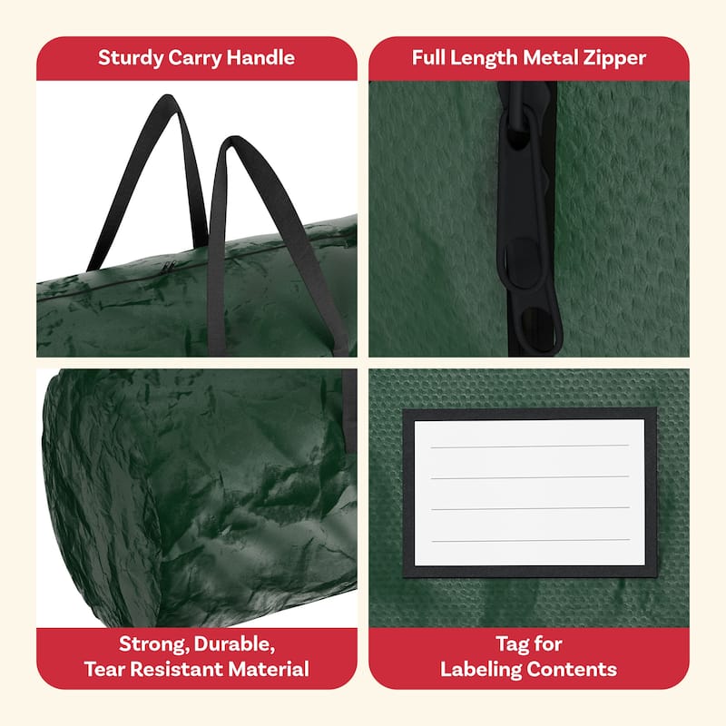 Christmas Tree Storage Bag for 12-Foot Artificial Trees Elf Stor (Green)