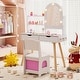 preview thumbnail 3 of 20, Costway Kids Vanity Set with 3-Color Lighting Modes, Adjustable - See Details