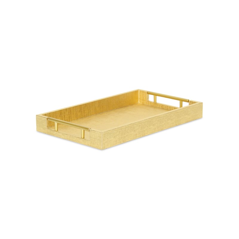 Lusan Faux Shagreen Tray with Handles