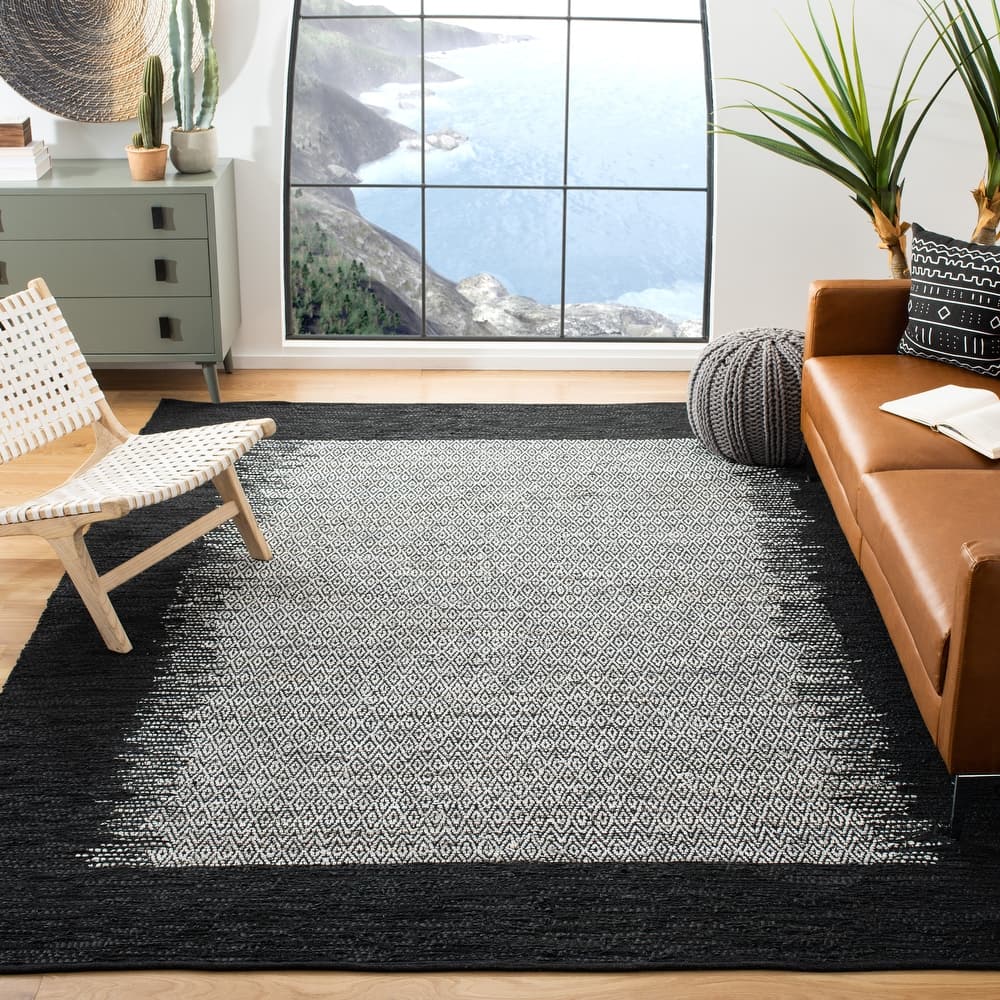 SAFAVIEH Handmade Vintage Boho Leather Mellissa Modern Stripe Leather