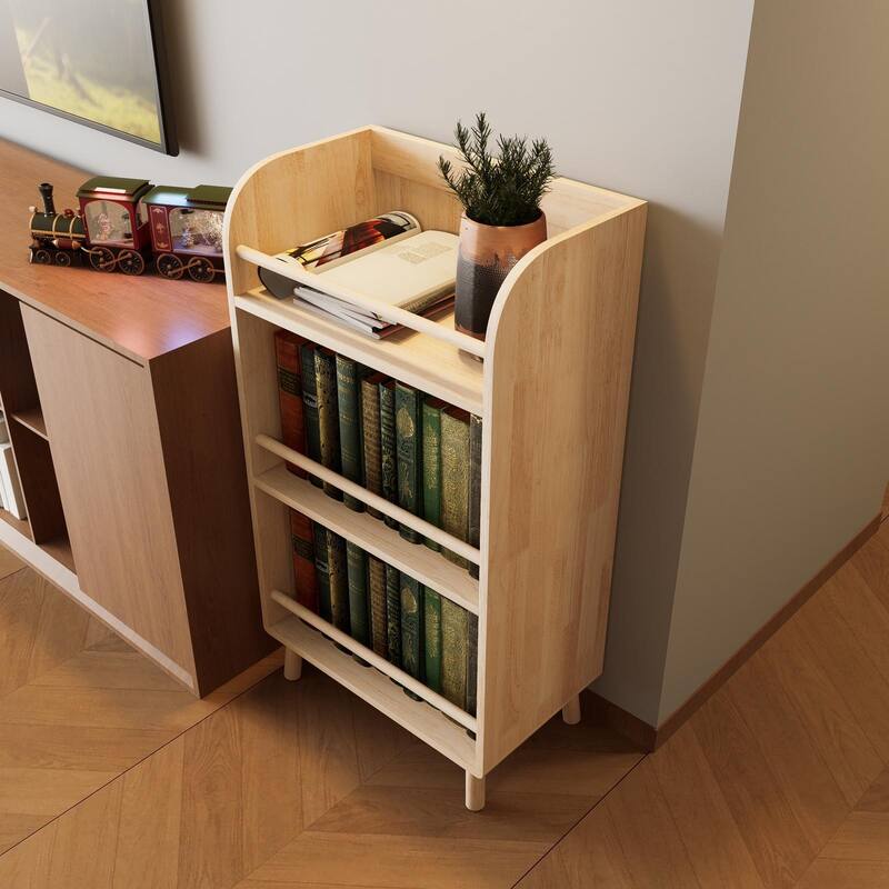 Solid Pine Heavy Duty Bookshelf,20x37" Farmhouse Shelf for Living Room