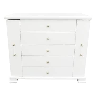White Modern Wood Jewelry Box